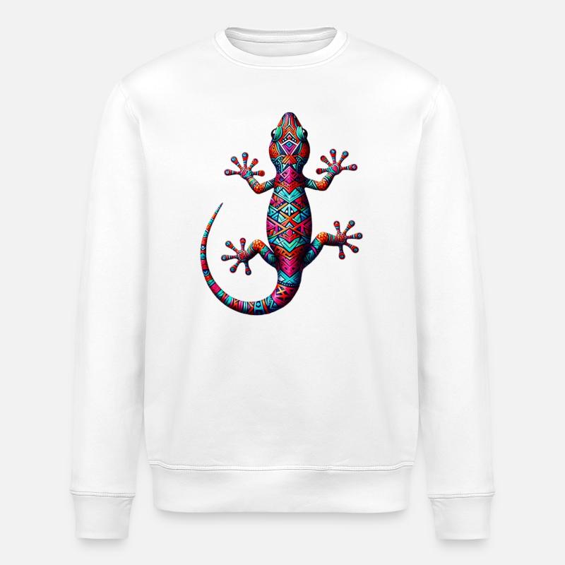 Gecko - Stanley/Stella Unisex Bio-Sweatshirt ROLLER - Weiß