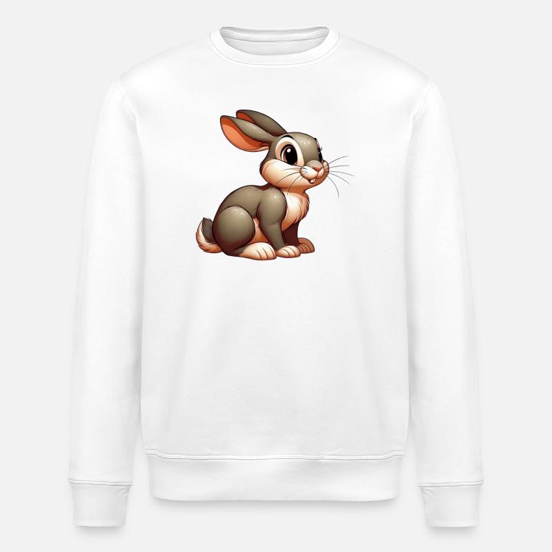 Rabbit - Stanley/Stella ROLLER Unisex Organic Sweatshirt - white