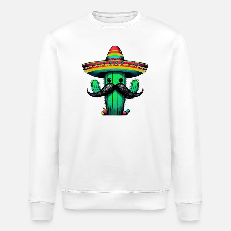 Cactus - Stanley/Stella ROLLER Unisex Organic Sweatshirt - white