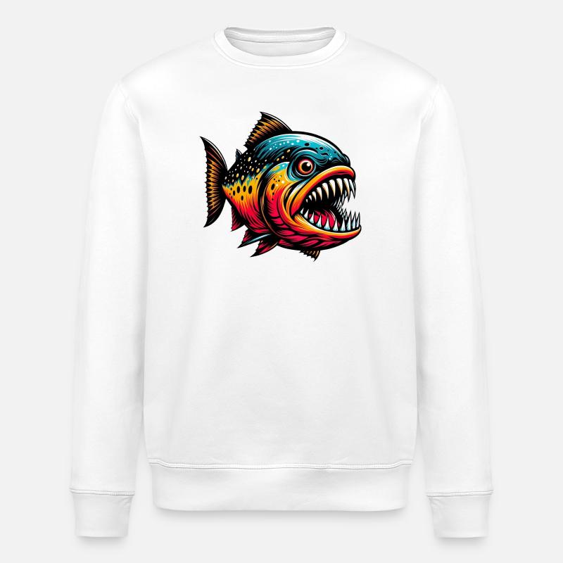 Piranha - Stanley/Stella Unisex Bio-Sweatshirt ROLLER - Weiß