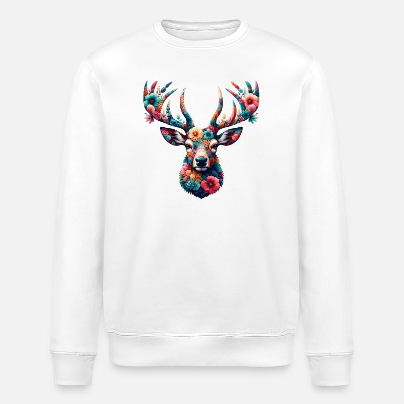 Cerf - Sweat bio ROLLER Stanley/Stella Unisexe - blanc