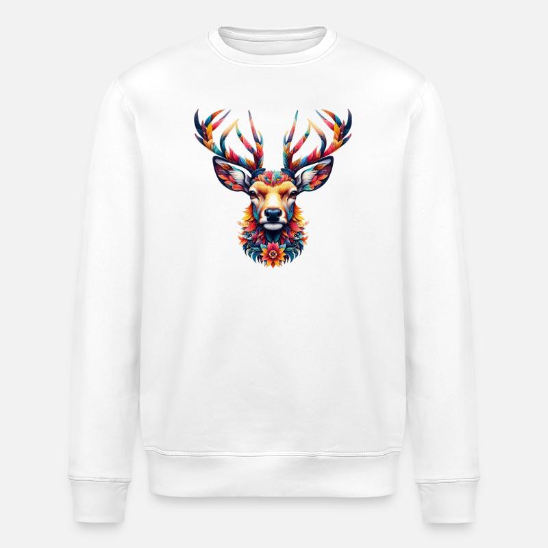 Cerf - Sweat bio ROLLER Stanley/Stella Unisexe - blanc