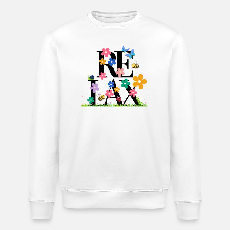 Fleurs de détente - Sweat bio ROLLER Stanley/Stella Unisexe - blanc