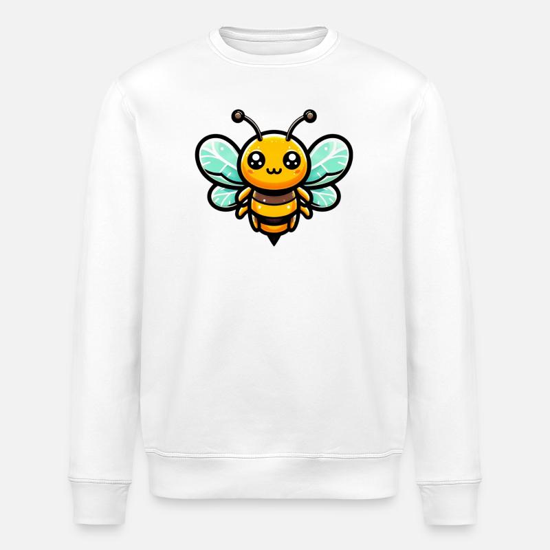 Bee - Stanley/Stella ROLLER Unisex Organic Sweatshirt - white