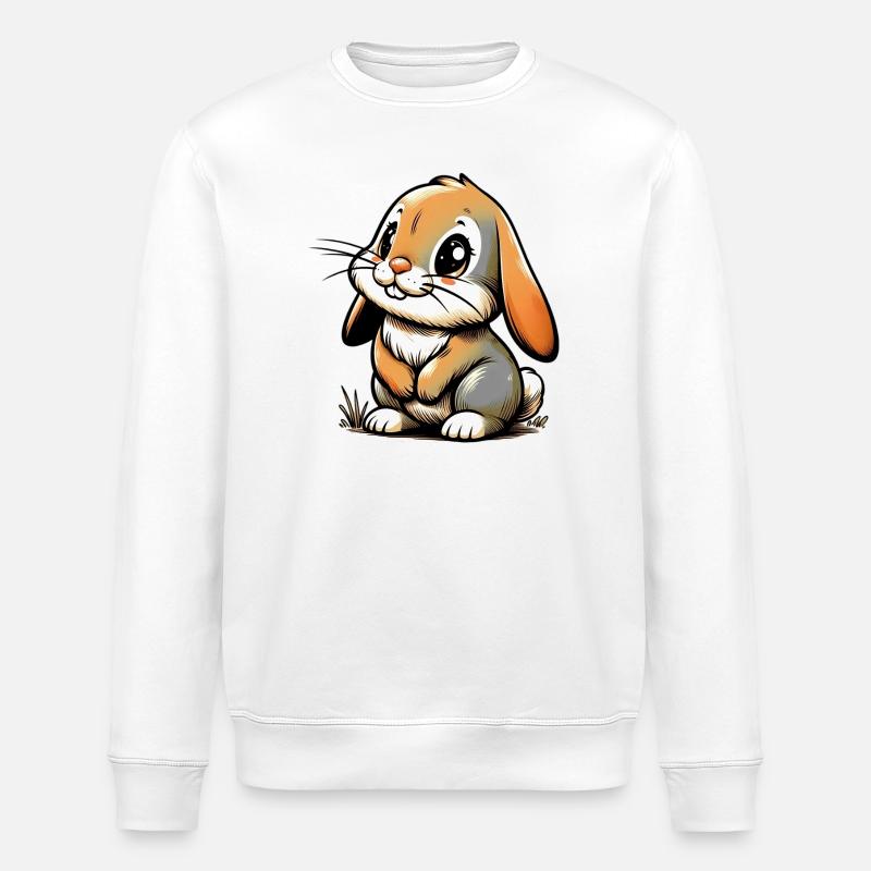 Kaninchen - Stanley/Stella Unisex Bio-Sweatshirt ROLLER - Weiß