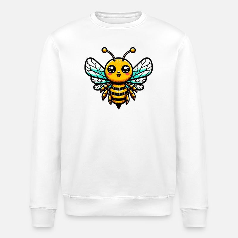 Bee - Stanley/Stella ROLLER Unisex Organic Sweatshirt - white