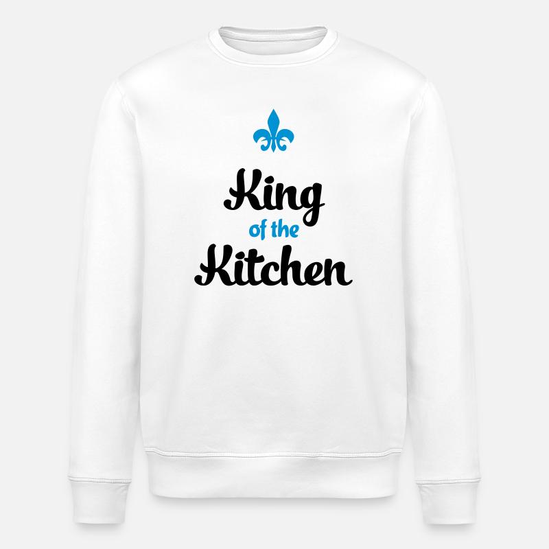 Funny cooking apron for men - Stanley/Stella ROLLER Unisex Organic Sweatshirt - white