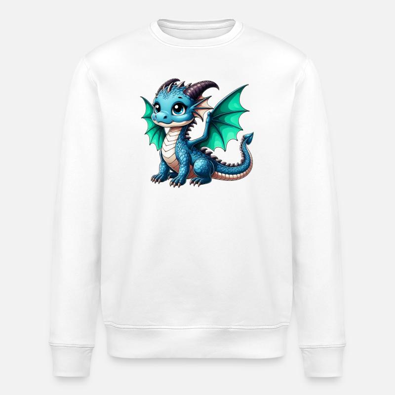 Dragon - Stanley/Stella ROLLER Unisex Organic Sweatshirt - white