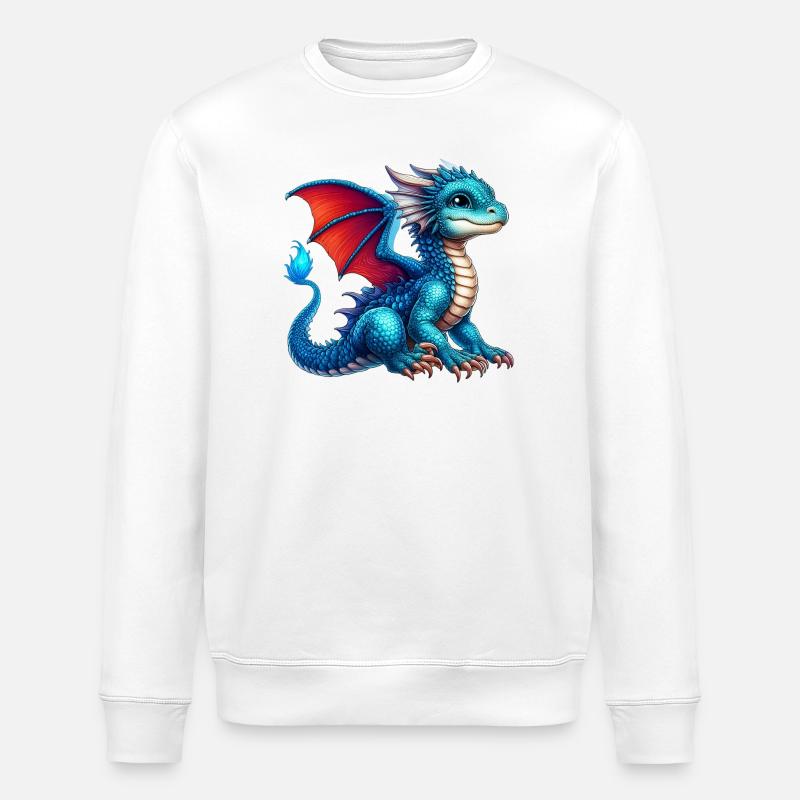 Drache - Stanley/Stella Unisex Bio-Sweatshirt ROLLER - Weiß