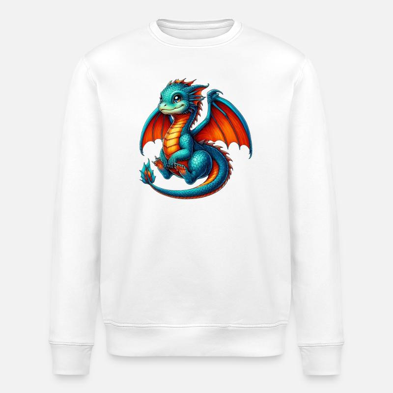 Dragon - Stanley/Stella ROLLER Unisex Organic Sweatshirt - white