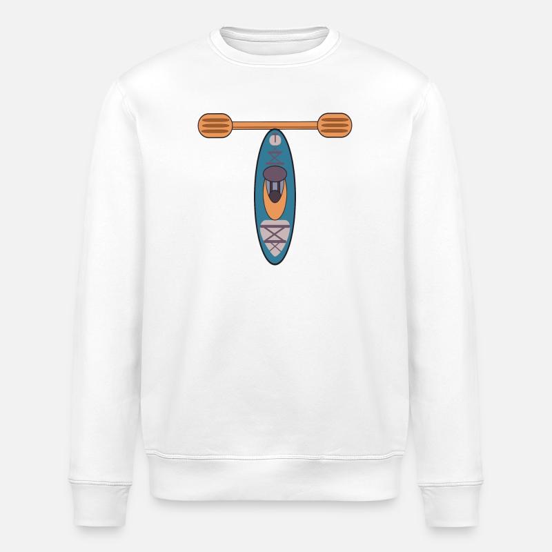 BUCHSTABE T - KAJAK - Stanley/Stella Unisex Bio-Sweatshirt ROLLER - Weiß