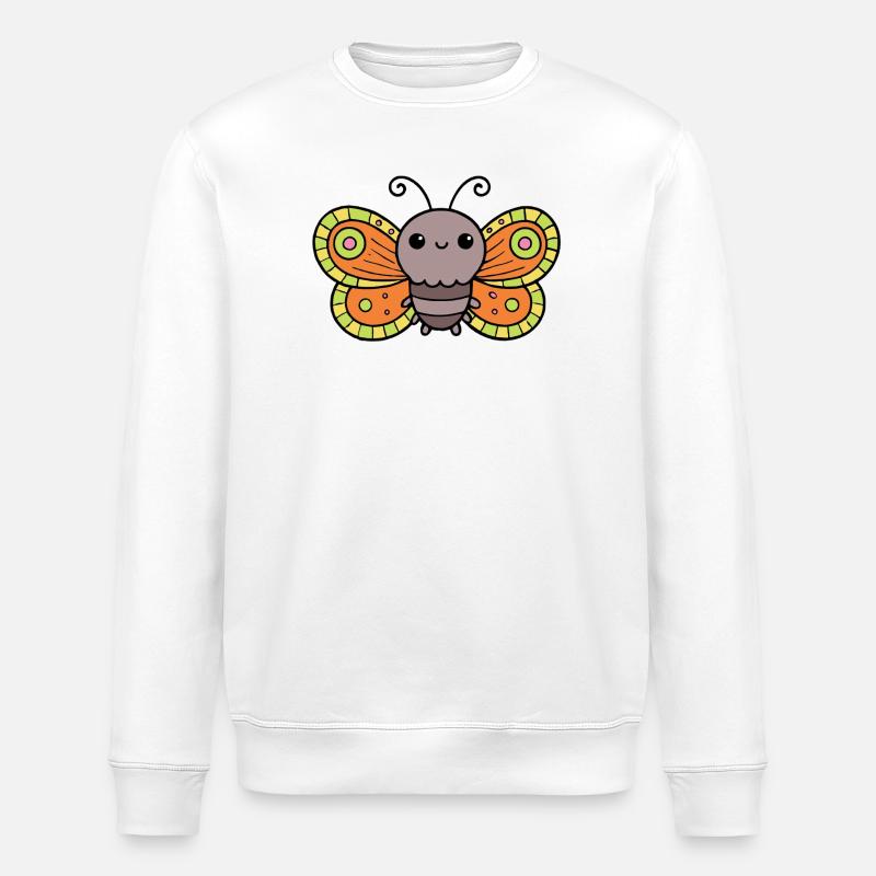 Papillon - Sweat bio ROLLER Stanley/Stella Unisexe - blanc