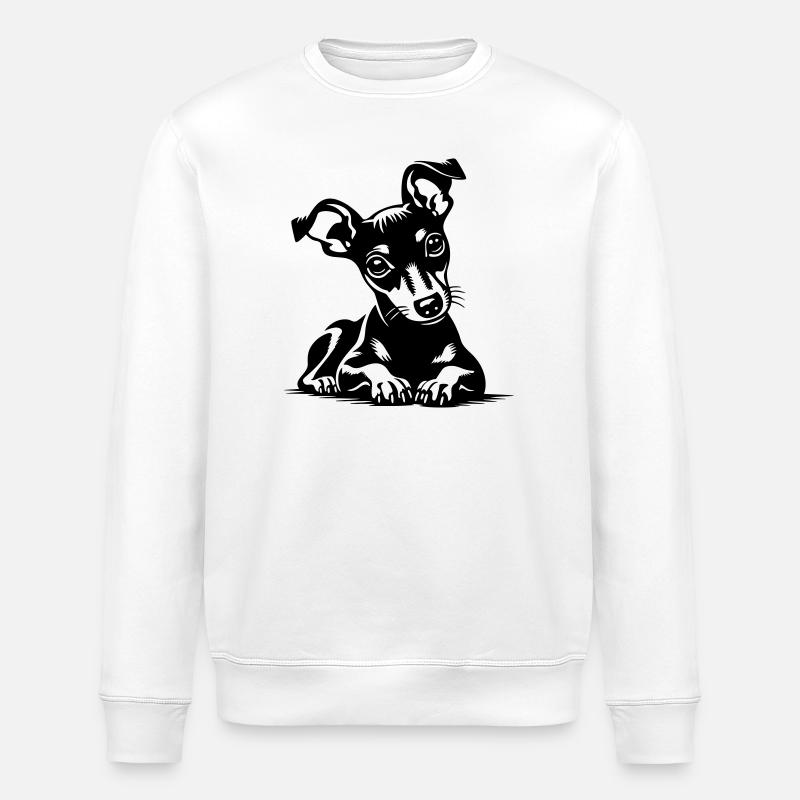 Pinscher nain - Sweat bio ROLLER Stanley/Stella Unisexe - blanc