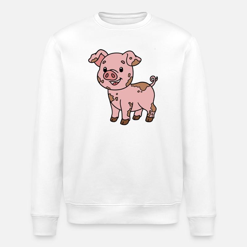 Pig - Stanley/Stella ROLLER Unisex Organic Sweatshirt - white