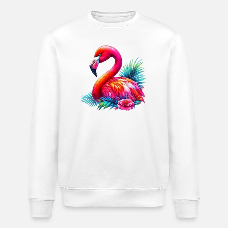 Flamant - Sweat bio ROLLER Stanley/Stella Unisexe - blanc