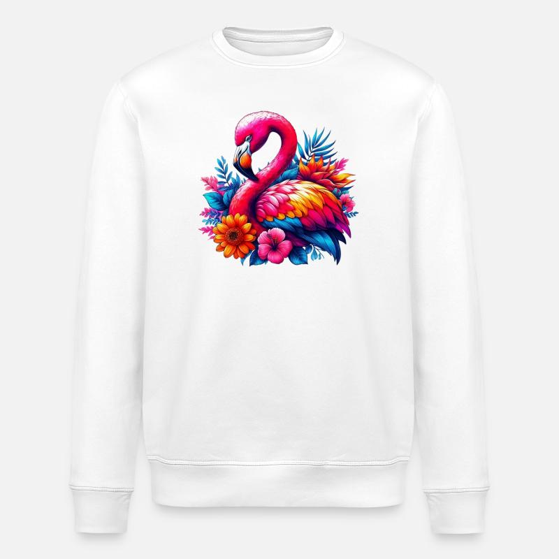 Flamant - Sweat bio ROLLER Stanley/Stella Unisexe - blanc