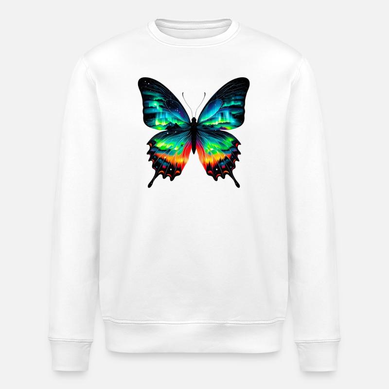 Butterfly - Stanley/Stella ROLLER Unisex Organic Sweatshirt - white