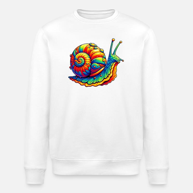 Schnecke - Stanley/Stella Unisex Bio-Sweatshirt ROLLER - Weiß