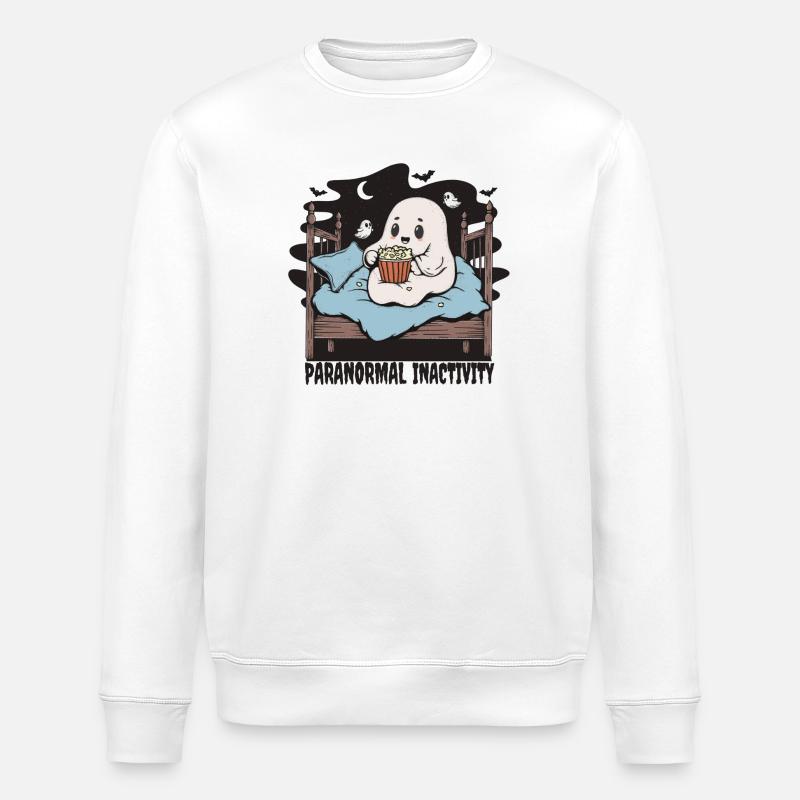 Paranormal Inactivity Ghost - Stanley/Stella ROLLER Unisex Organic Sweatshirt - white