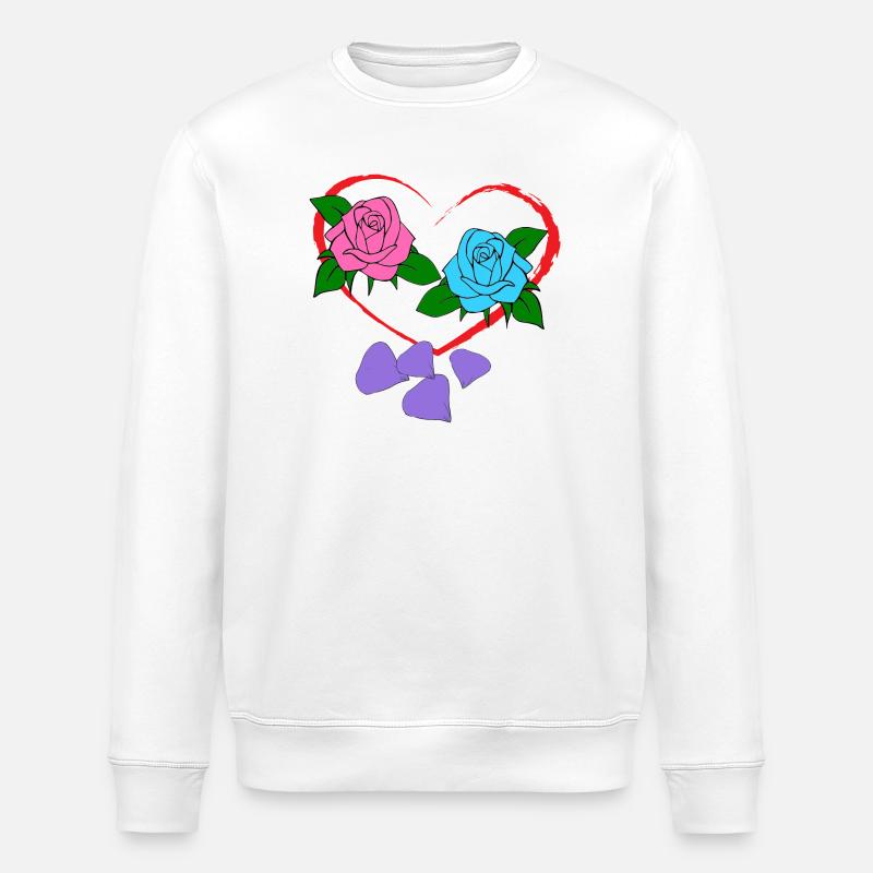 Saint-valentin - Sweat bio ROLLER Stanley/Stella Unisexe - blanc