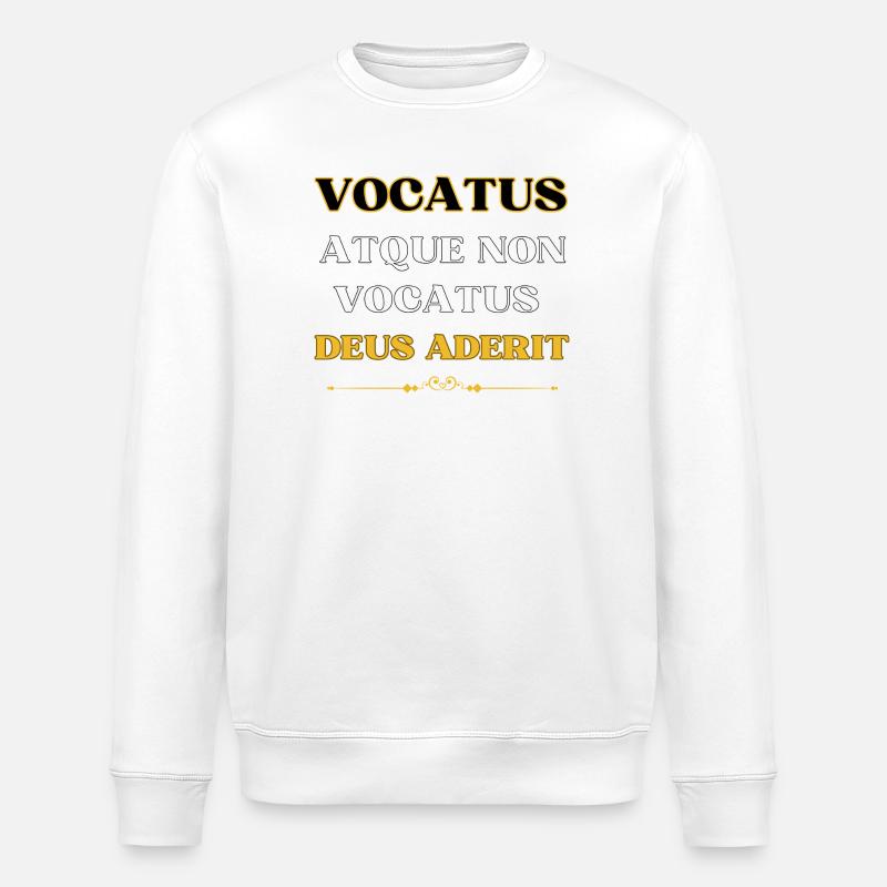 Vocatus Deus Aderit - Stanley/Stella Unisex Bio-Sweatshirt ROLLER - Weiß