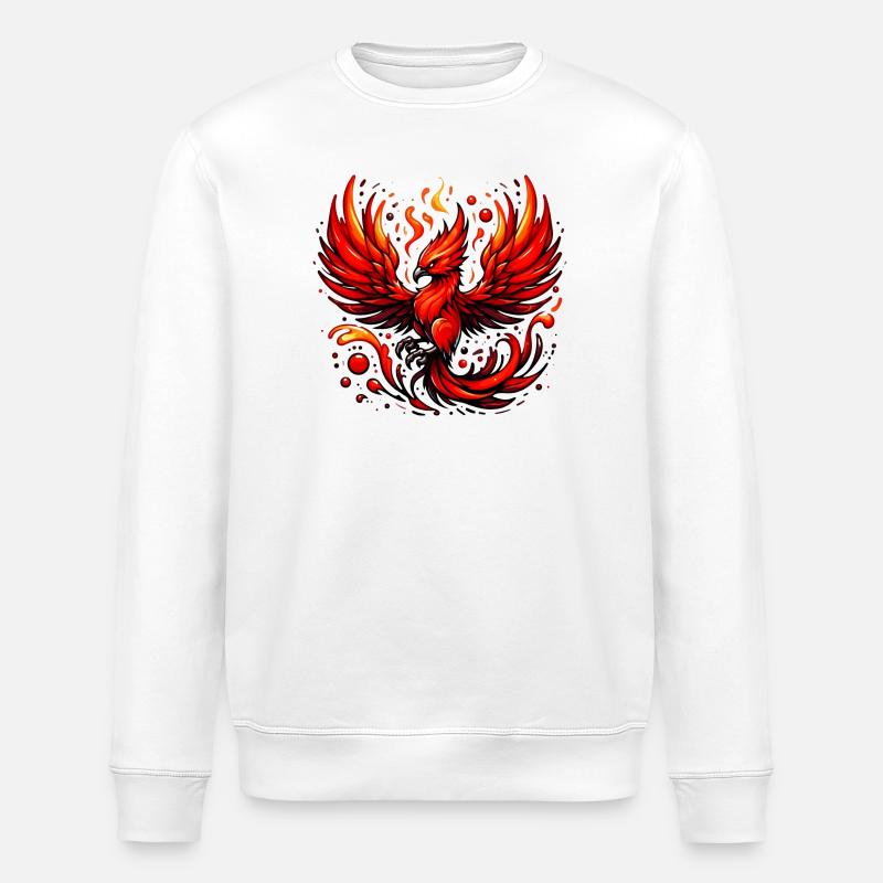 Red Phoenix - Stanley/Stella ROLLER Unisex Organic Sweatshirt - white