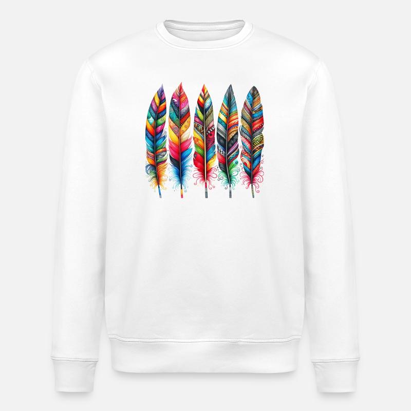 Feathers - Stanley/Stella ROLLER Unisex Organic Sweatshirt - white