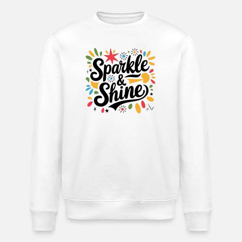 Sparkle & Shine - Stanley/Stella ROLLER Unisex Organic Sweatshirt - white