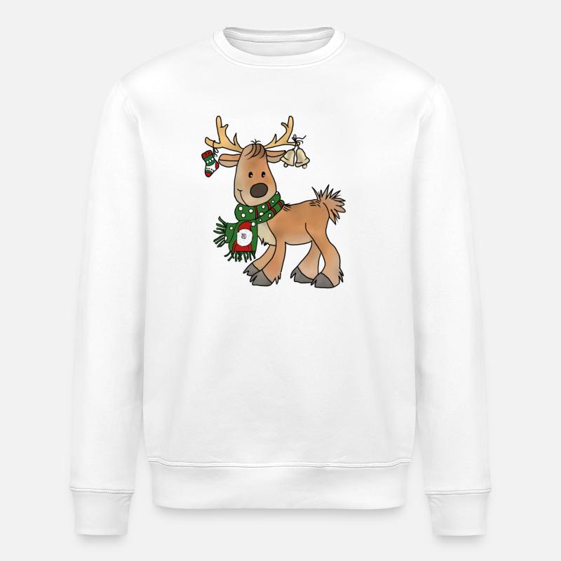 Weihnachtsren - Stanley/Stella Unisex Bio-Sweatshirt ROLLER - Weiß