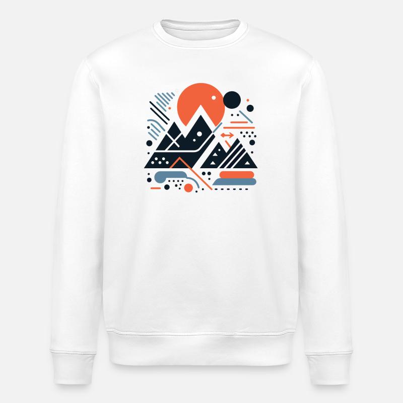 Mountains - Stanley/Stella ROLLER Unisex Organic Sweatshirt - white