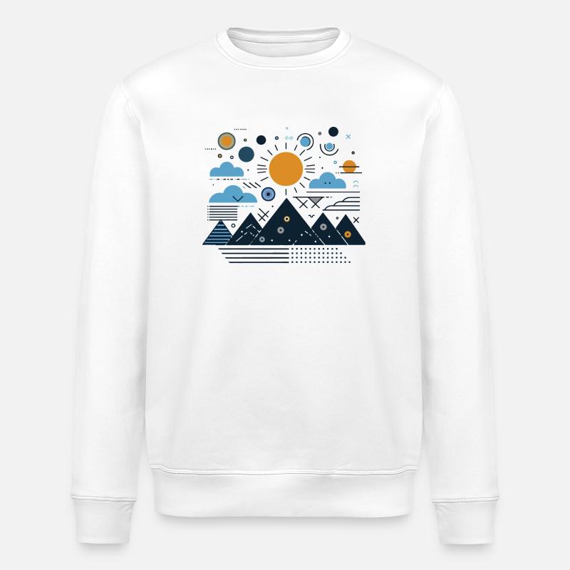 Mountains - Stanley/Stella ROLLER Unisex Organic Sweatshirt - white