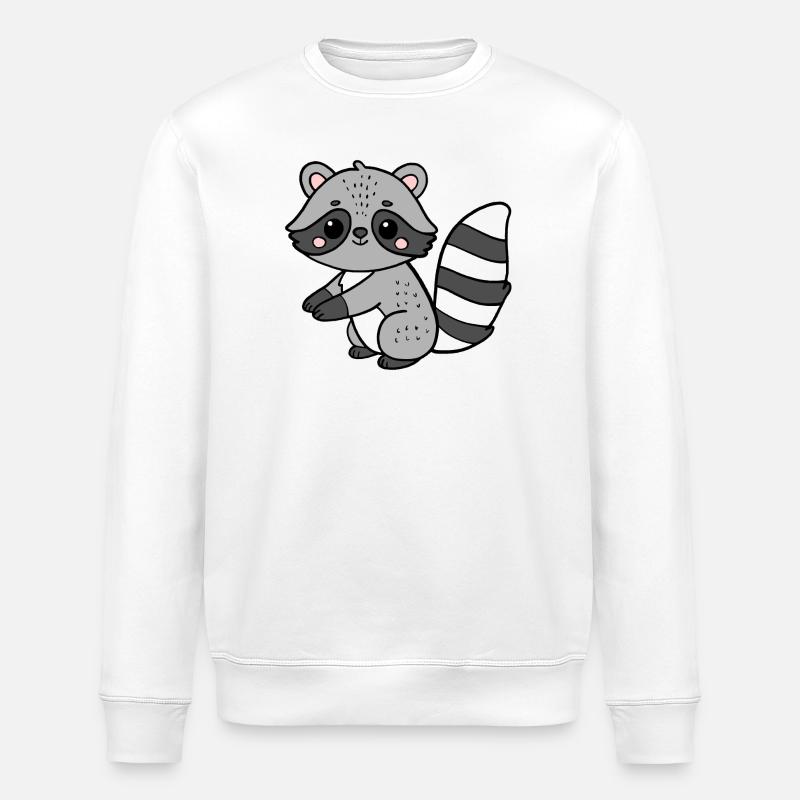 Waschbär - Stanley/Stella Unisex Bio-Sweatshirt ROLLER - Weiß