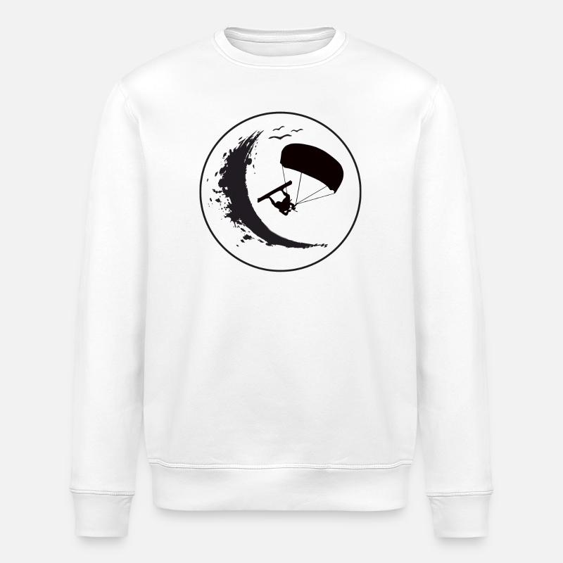 Wave Rider Eclipse - Stanley/Stella ROLLER Unisex Organic Sweatshirt - white
