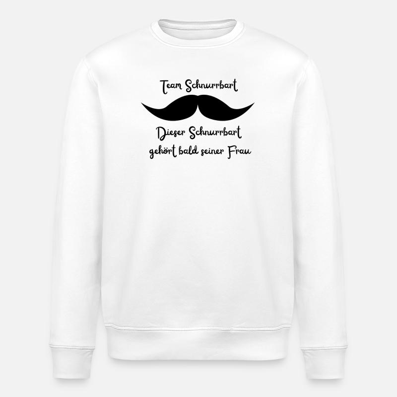 Team Schnurrbart ... gehört bald seiner Frau - Stanley/Stella Unisex Bio-Sweatshirt ROLLER - Weiß