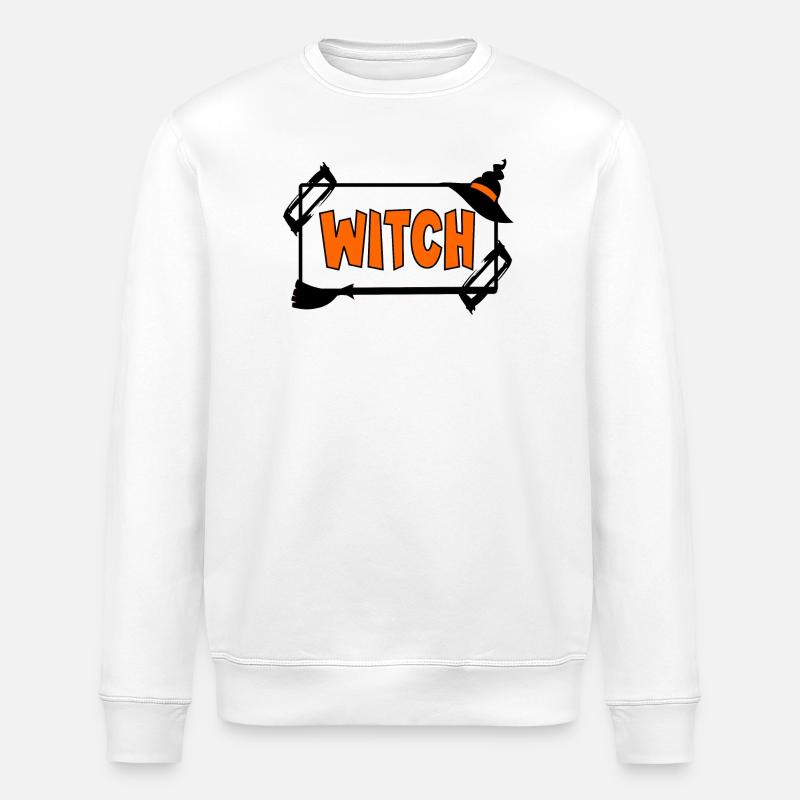 Halloween Kostüm Hexe - Stanley/Stella Unisex Bio-Sweatshirt ROLLER - Weiß