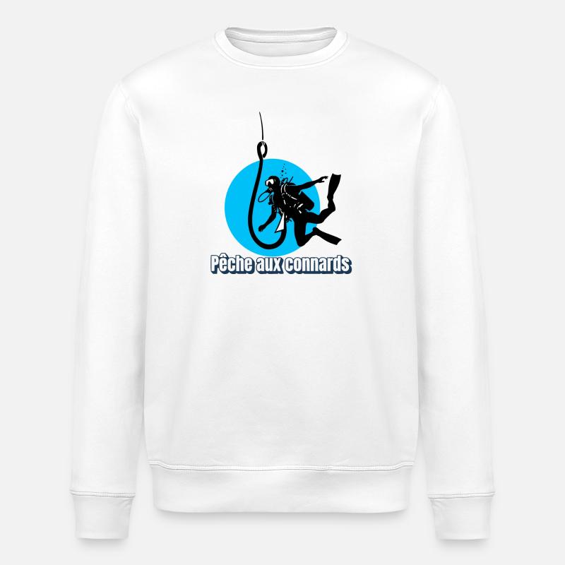 Pêche aux connards - Sweat bio ROLLER Stanley/Stella Unisexe - blanc