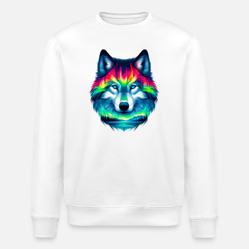 Wolf - Stanley/Stella ROLLER Unisex Organic Sweatshirt - white