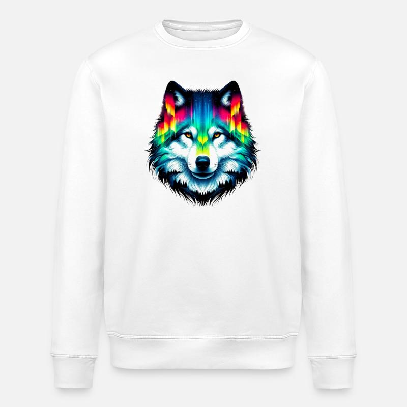 Wolf - Stanley/Stella ROLLER Unisex Organic Sweatshirt - white