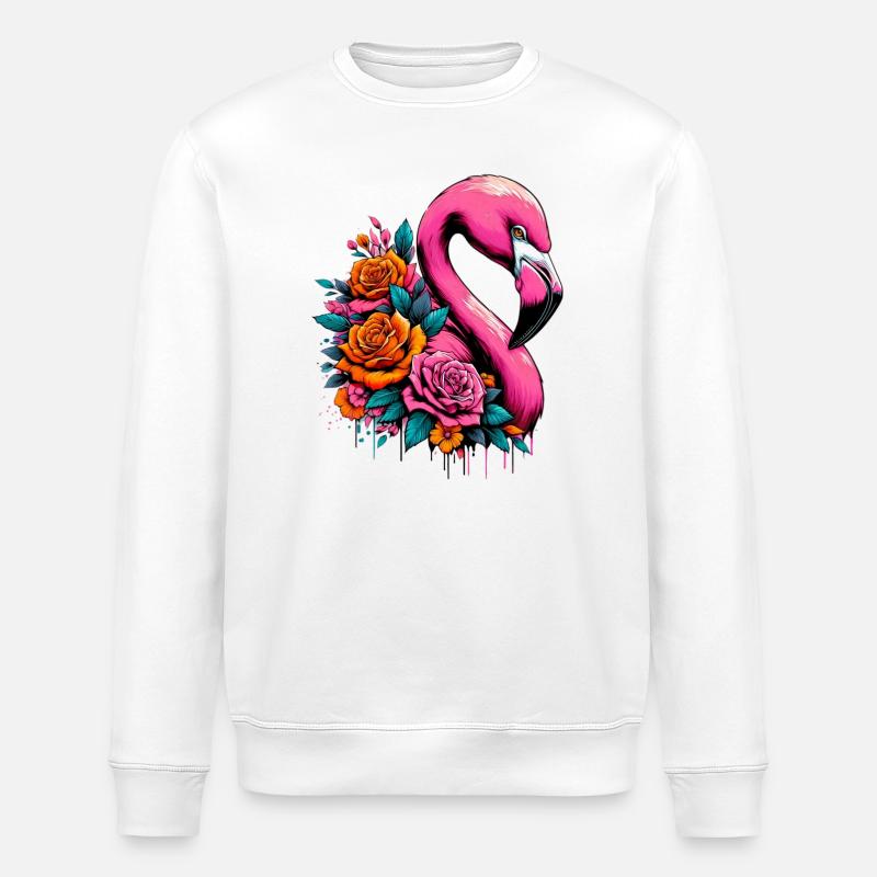 Flamant - Sweat bio ROLLER Stanley/Stella Unisexe - blanc