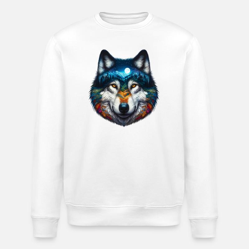 Loup - Sweat bio ROLLER Stanley/Stella Unisexe - blanc