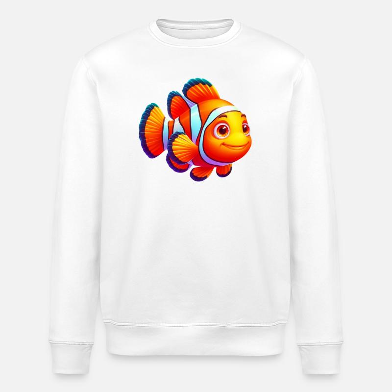 Clownfish - Stanley/Stella ROLLER Unisex Organic Sweatshirt - white