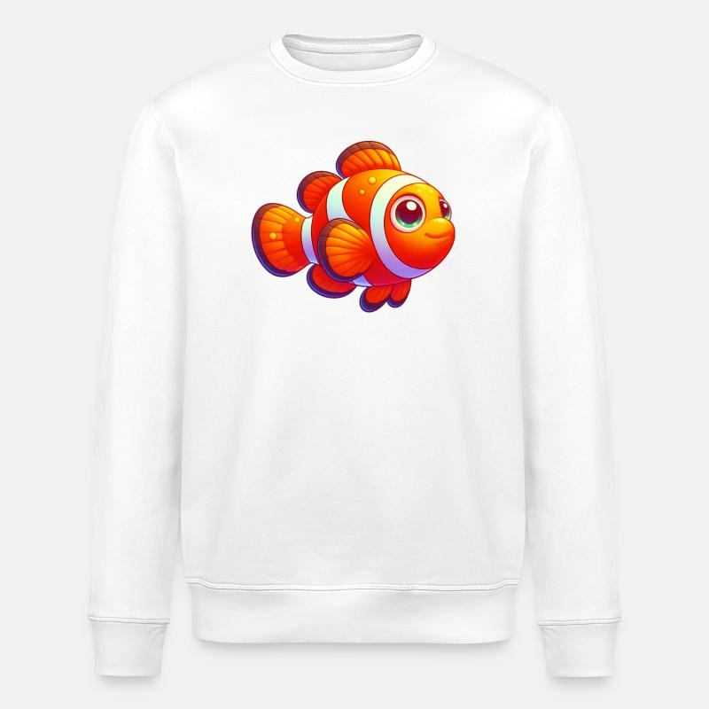 Clownfisch - Stanley/Stella Unisex Bio-Sweatshirt ROLLER - Weiß