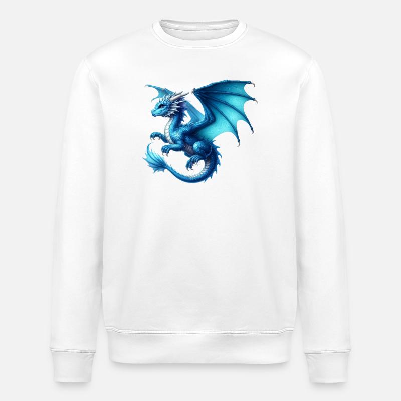 Dragon - Stanley/Stella ROLLER Unisex Organic Sweatshirt - white