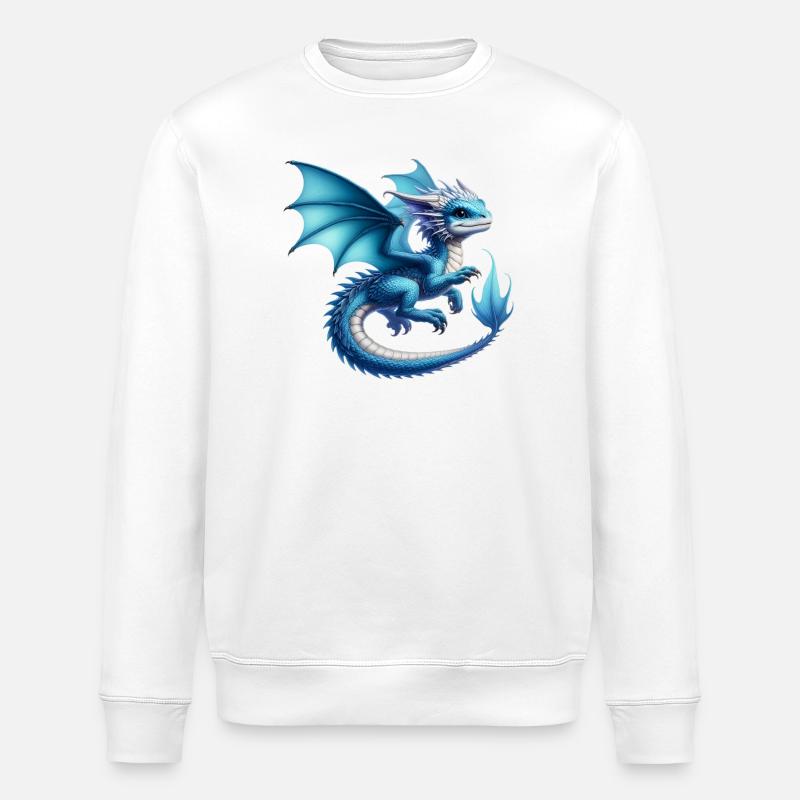 Dragon - Stanley/Stella ROLLER Unisex Organic Sweatshirt - white