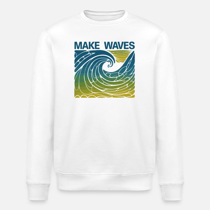 Faites des vagues - Sweat bio ROLLER Stanley/Stella Unisexe - blanc