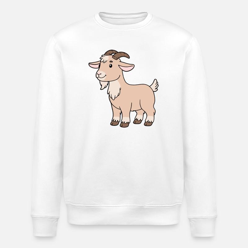 Chèvre - Sweat bio ROLLER Stanley/Stella Unisexe - blanc