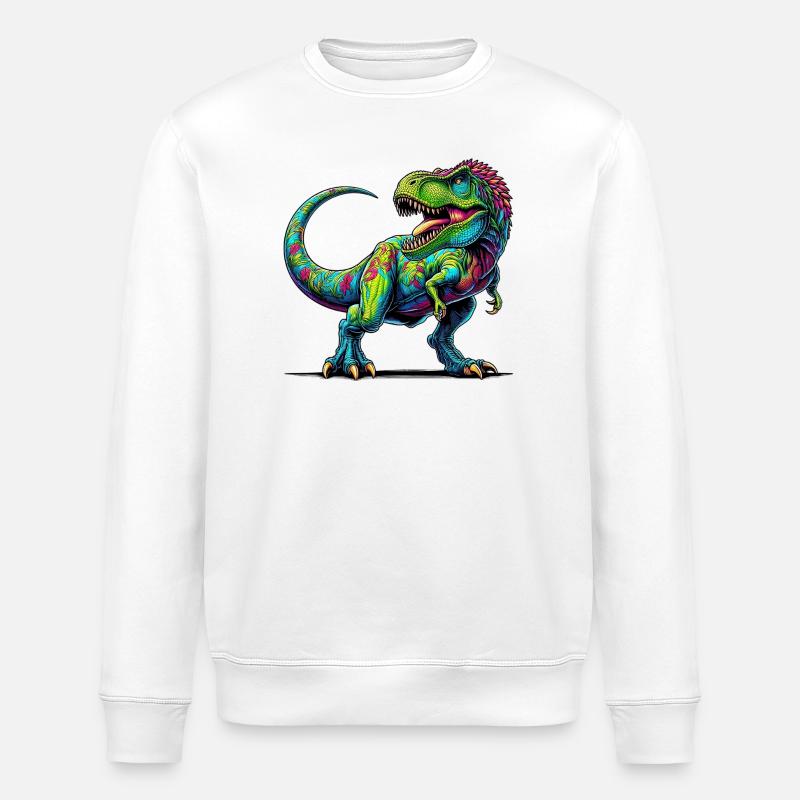 Dinosaure - Sweat bio ROLLER Stanley/Stella Unisexe - blanc