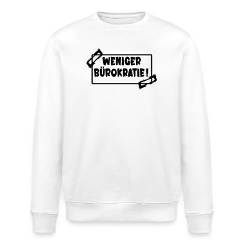 WENIGER BÜROKRATIE - Stanley/Stella Unisex Bio-Sweatshirt ROLLER - Weiß - Vorne - Nik (191cm)