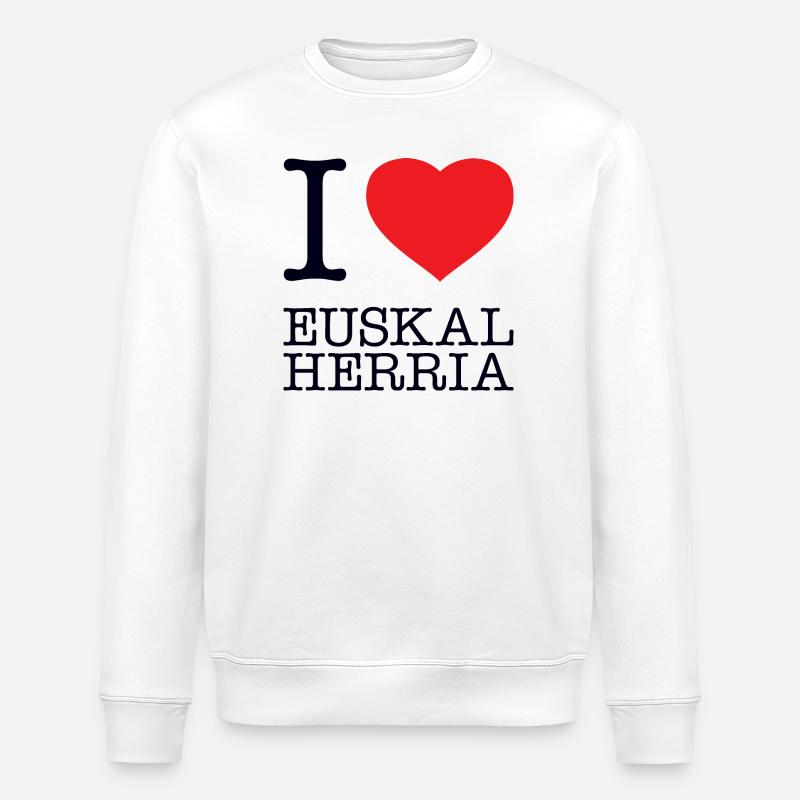 J’AIME EUSKAL HERRIA Pays Basque - Sweat bio ROLLER Stanley/Stella Unisexe - blanc