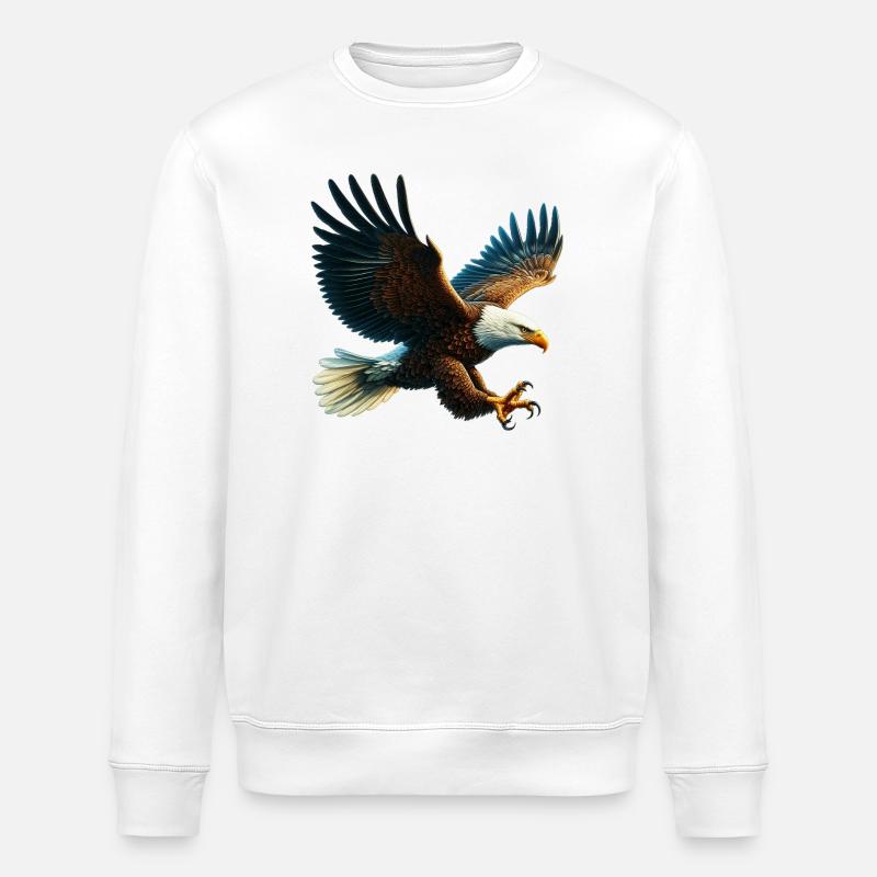 Eagle - Stanley/Stella ROLLER Unisex Organic Sweatshirt - white